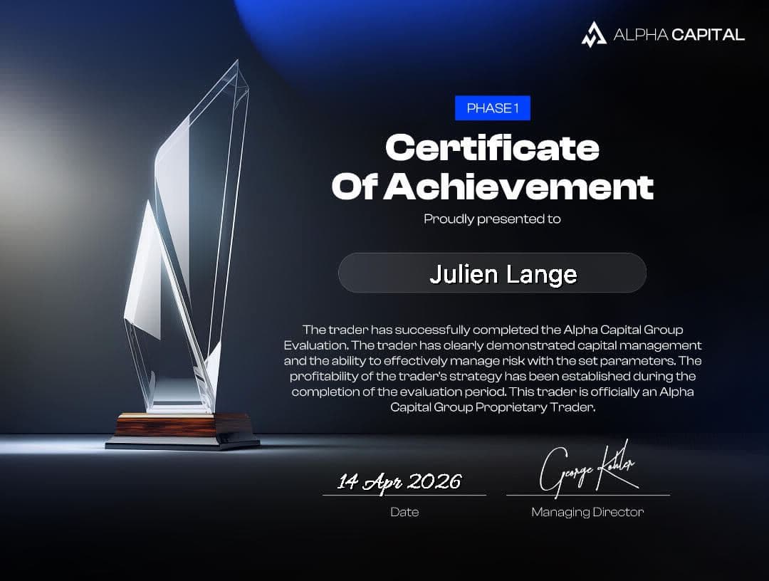 Alpha Capital Certificate of Achievement